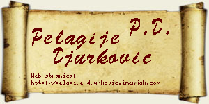 Pelagije Đurković vizit kartica